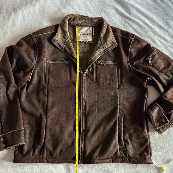 Whispering Smith Men's Brown Faux Leather Jacket
